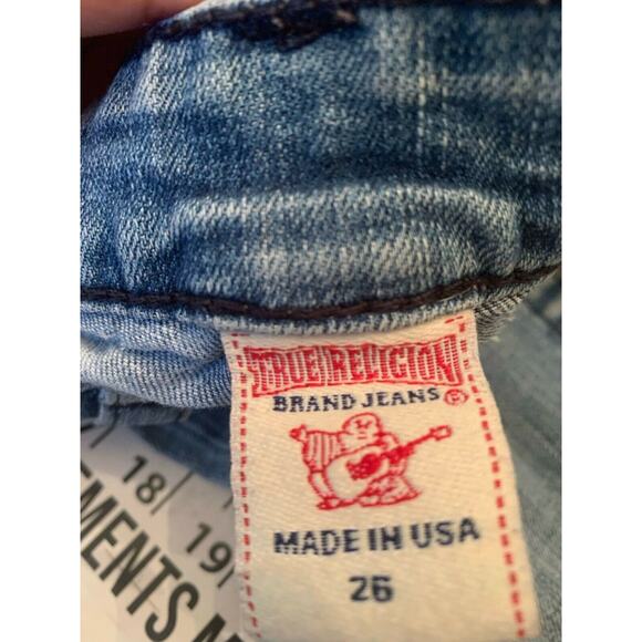 True Religion Semi Distressed Light Blue Jeans Size 26 - Picture 3 of 5